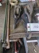 Hooked rope pulley, mirrors, pry bar, etc.