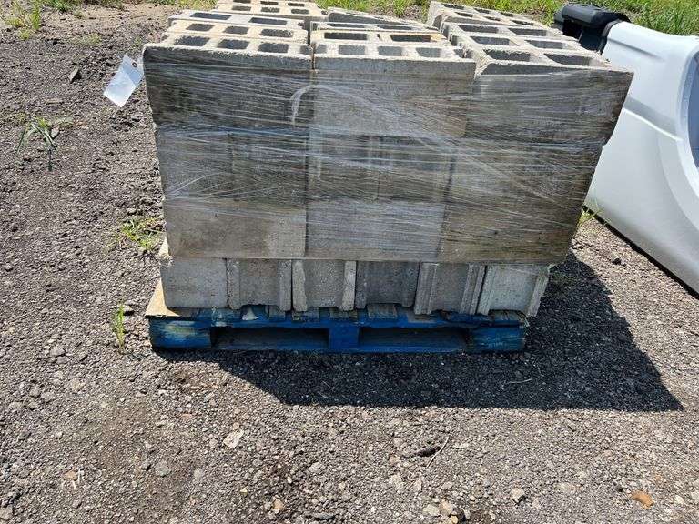 Pallet of concrete blocks image