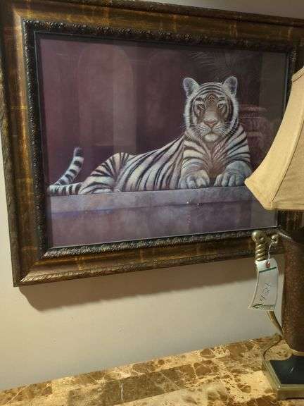 Lamp, table decorations, and picture. Does not include granite wine bar