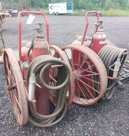 (2) Fire Extinguishers on Wheel Carts image
