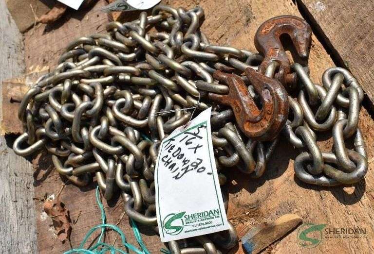20' 5/16" Chain- Hooks at Both Ends