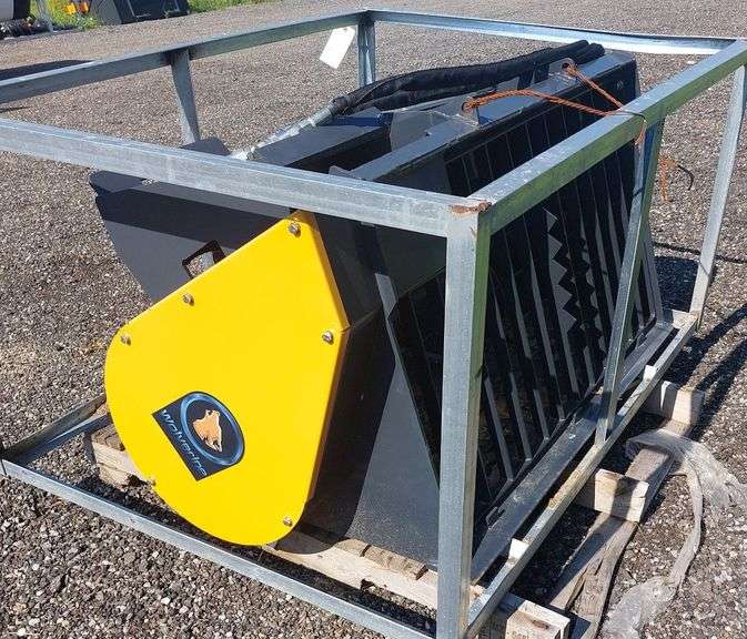 Wolverine Skid Steer Cement Mixer w/ Bottom Hydraulic Shoot image