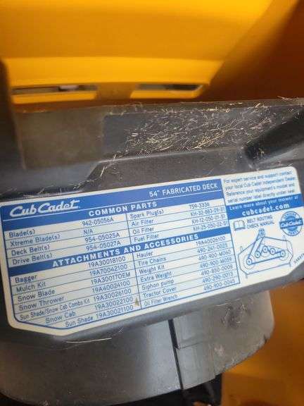 Cub Cadet XT1 riding lawn mower with clipping bagger