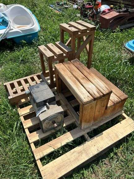 220 volt 3-phase 10,000 watt man-lift generator with (2) steps or plant stands, row:4 image
