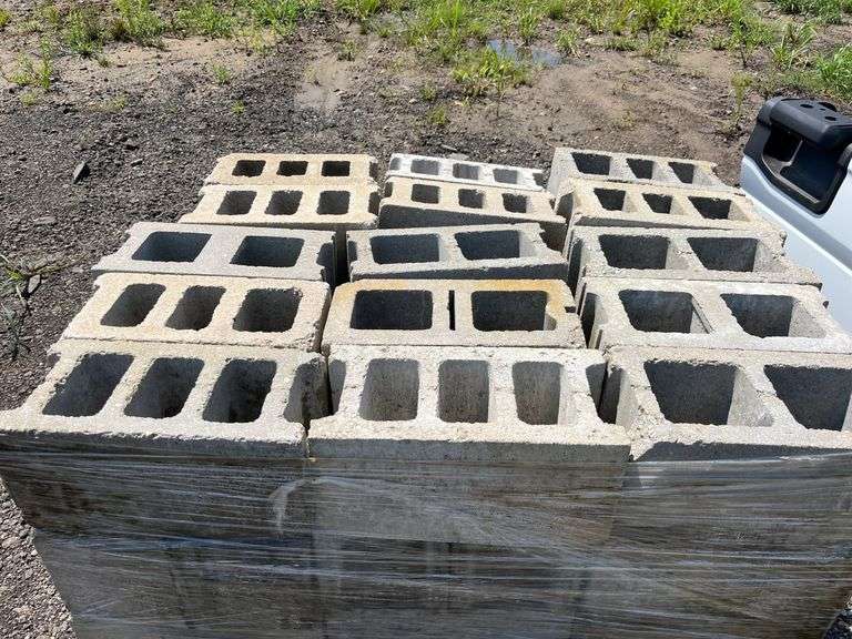 Pallet of concrete blocks