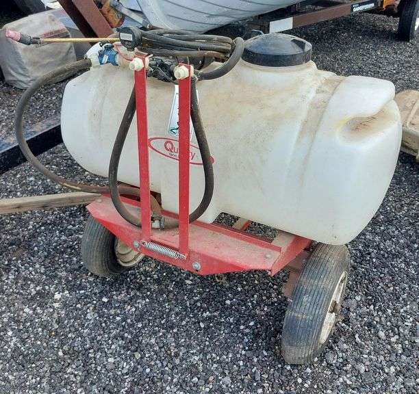 25 Gallon Pull-Type Sprayer w/ Self Regulating Pump & Hand Wand