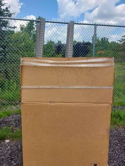 Box of Metal Shelving