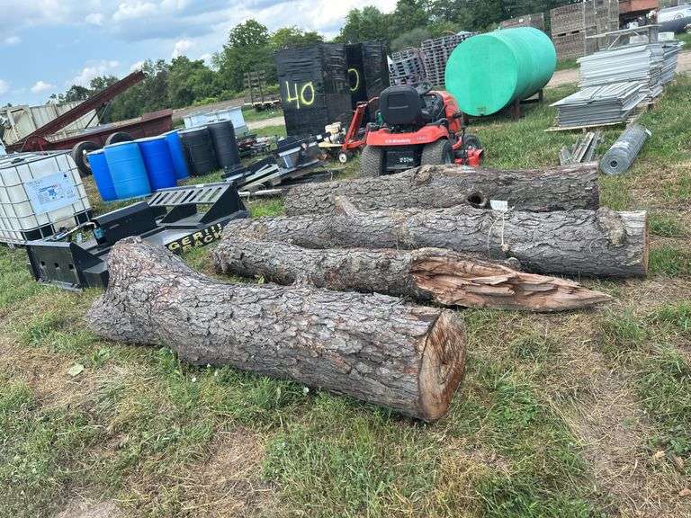 (4) Cherry wood logs, row:9 image