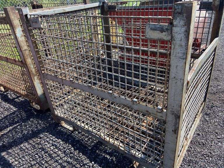 2 Metal wire baskets 54x44x48"