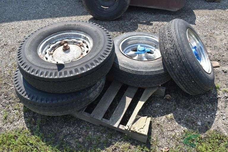(4) Assorted Tires on Rims