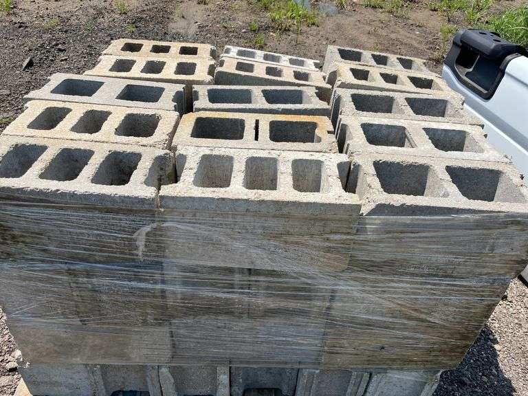 Pallet of concrete blocks
