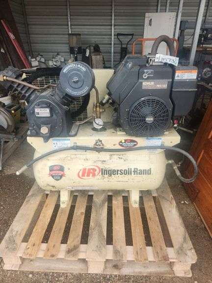 Gas Ingersol rand air compressor, bldg:green image