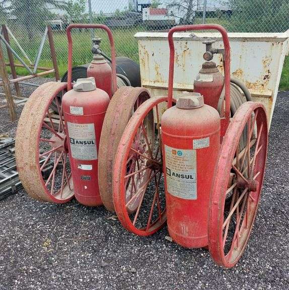 (2) Fire Extinguishers on Wheel Carts