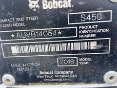 2018 Bobcat S450 with 485 hours