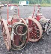 (2) Fire Extinguishers on Wheel Carts
