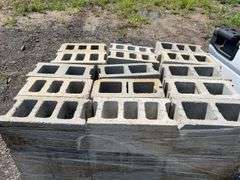 Pallet of concrete blocks