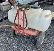 25 Gallon Pull-Type Sprayer w/ Self Regulating Pump & Hand Wand