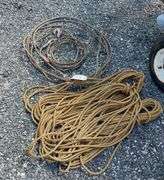 (3) Coils of Rope, (2) Steel Choker Cables, & (1) Straight Steel Cable