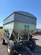 Parker 2600 Gravity Wagon on running gear, Shur-Loc roll over tarp