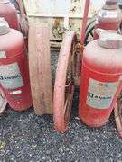 (2) Fire Extinguishers on Wheel Carts