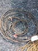 (3) Coils of Rope, (2) Steel Choker Cables, & (1) Straight Steel Cable