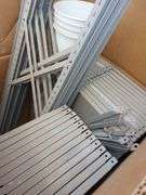 Box of Metal Shelving