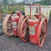 (2) Fire Extinguishers on Wheel Carts