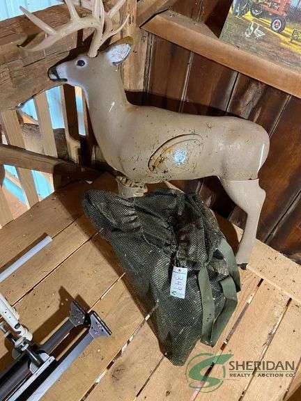 Turkey decoys and deer target image