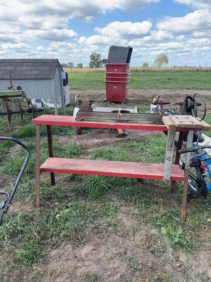 Craftsman 8 x 40 wood lathe attached to bench, row:9 image