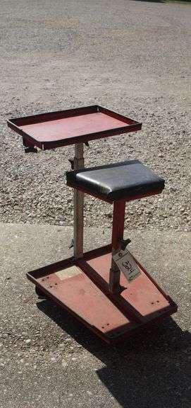 Rolling Tray Cart w/ Seat image