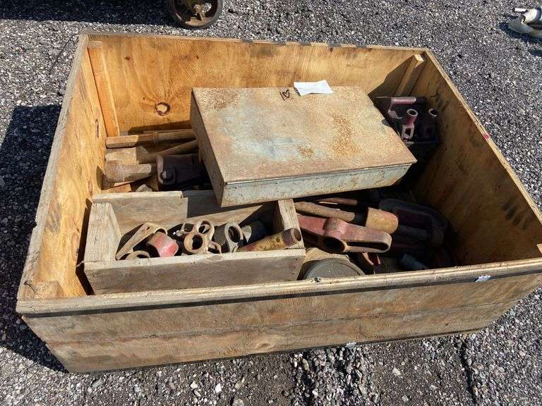 Box of port-a-power parts and jack hammer parts