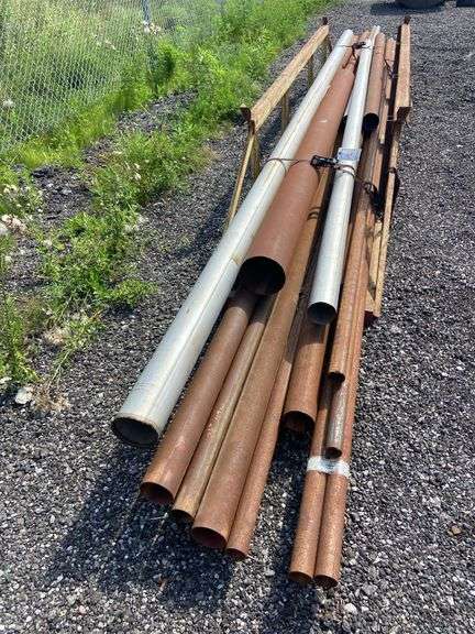 Rack of steel pipe and tube