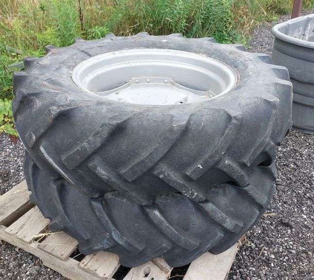 (2) 12.4 x 24 Rear Combine Tires image