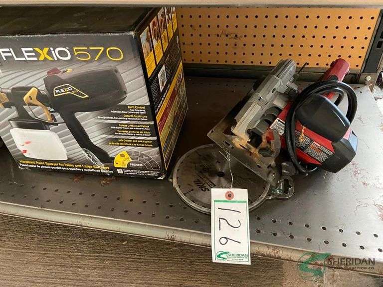 Saw and paint sprayer image