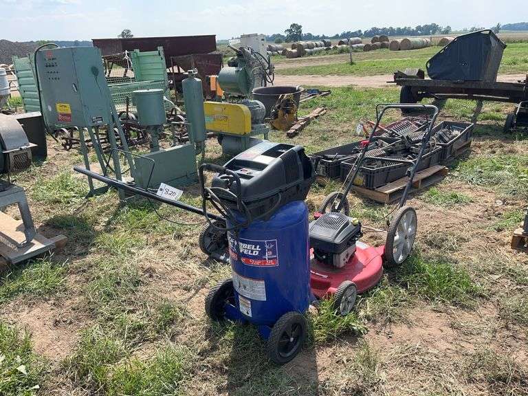 22 gallon air compressor, (2) push mowers, row:8 image