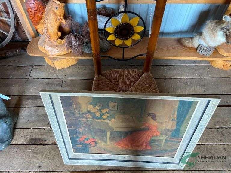 Framed picture and chair image