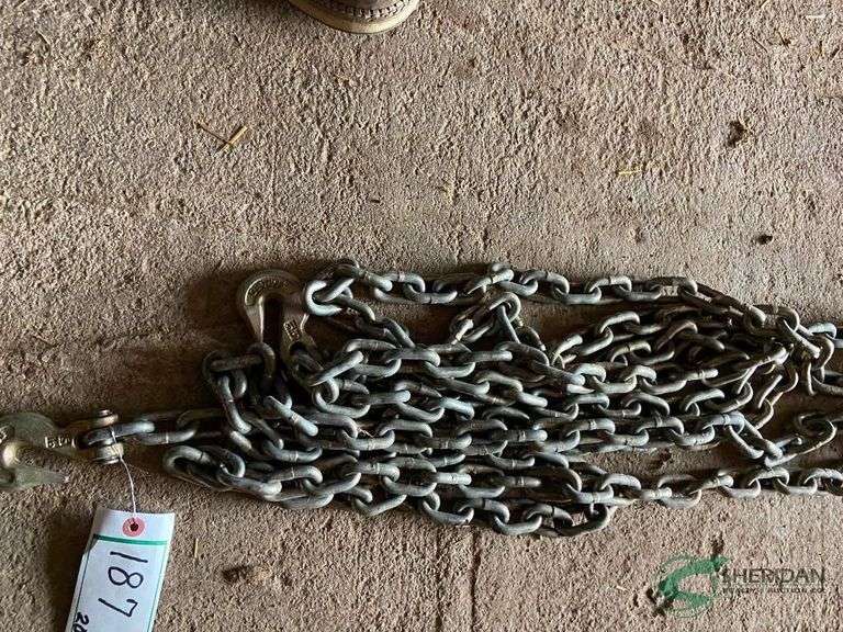 20ft 5/16 chain with 2 hooks image