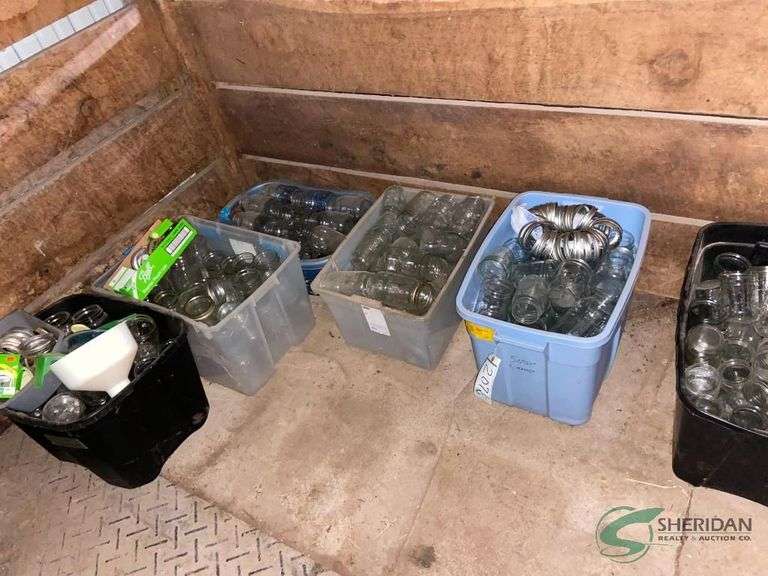 Numerous canning jars image