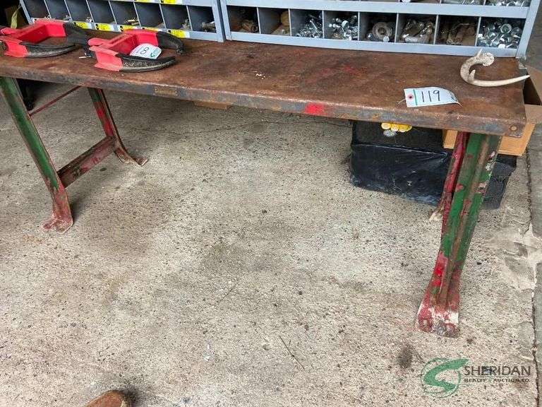 Steel work bench no contents image