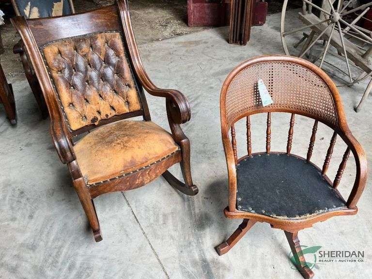 Vintage Rocking chair and Swivel Chair image