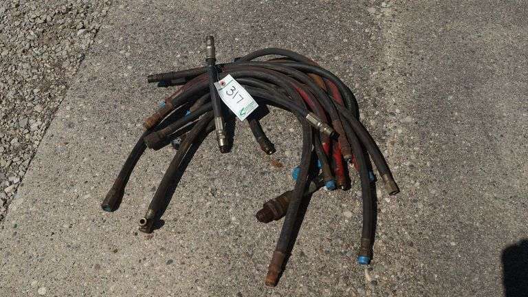 (11) Assorted Hydraulic Hoses - Short image