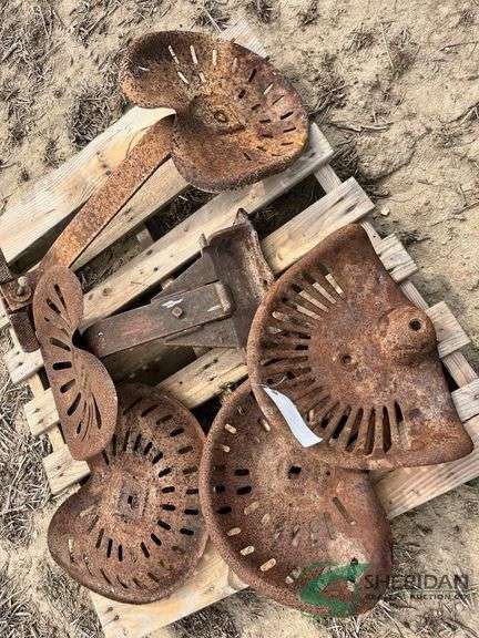 Vintage Tractor and Plow Seats image