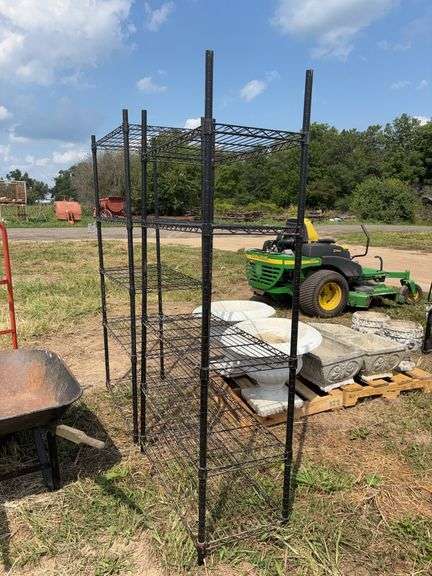 (2) Metal rack shelves, row:6 image