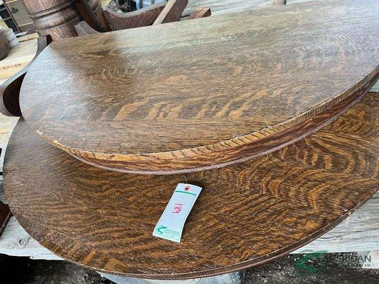 Vintage Round Dining Table with leaves image
