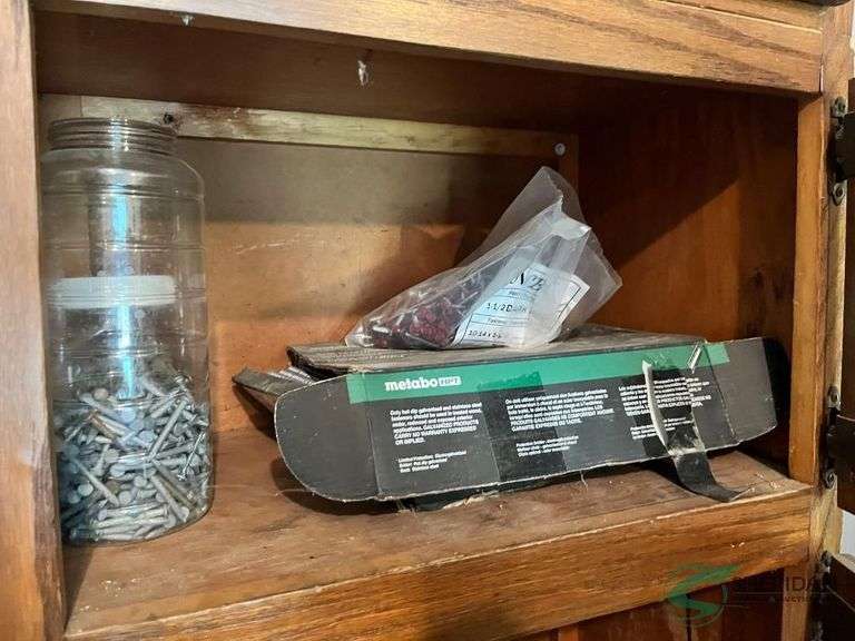 Contents of wooden cabinets image