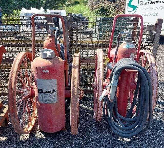 (2) Fire Extinguishers on Wheel Carts image