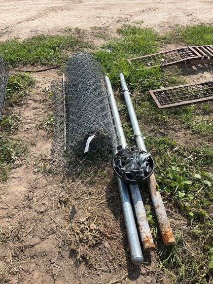 Galvanized fence posts, cyclone fence, gate latches, & fasteners, row:6 image