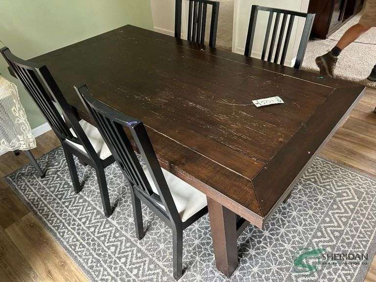 Dining table with 4 chairs image