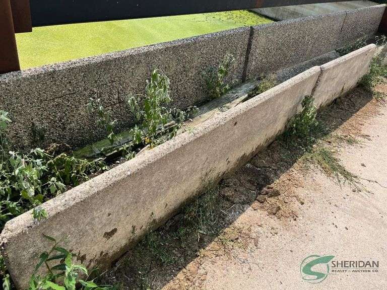 (3) Concrete J Bunks, 2 have metal ends image
