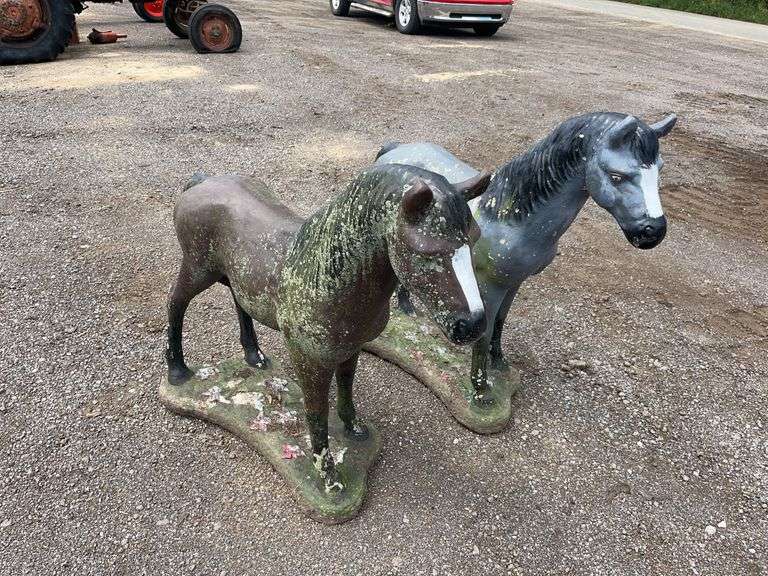 Concrete Horse Statues, approx. 45” tall image
